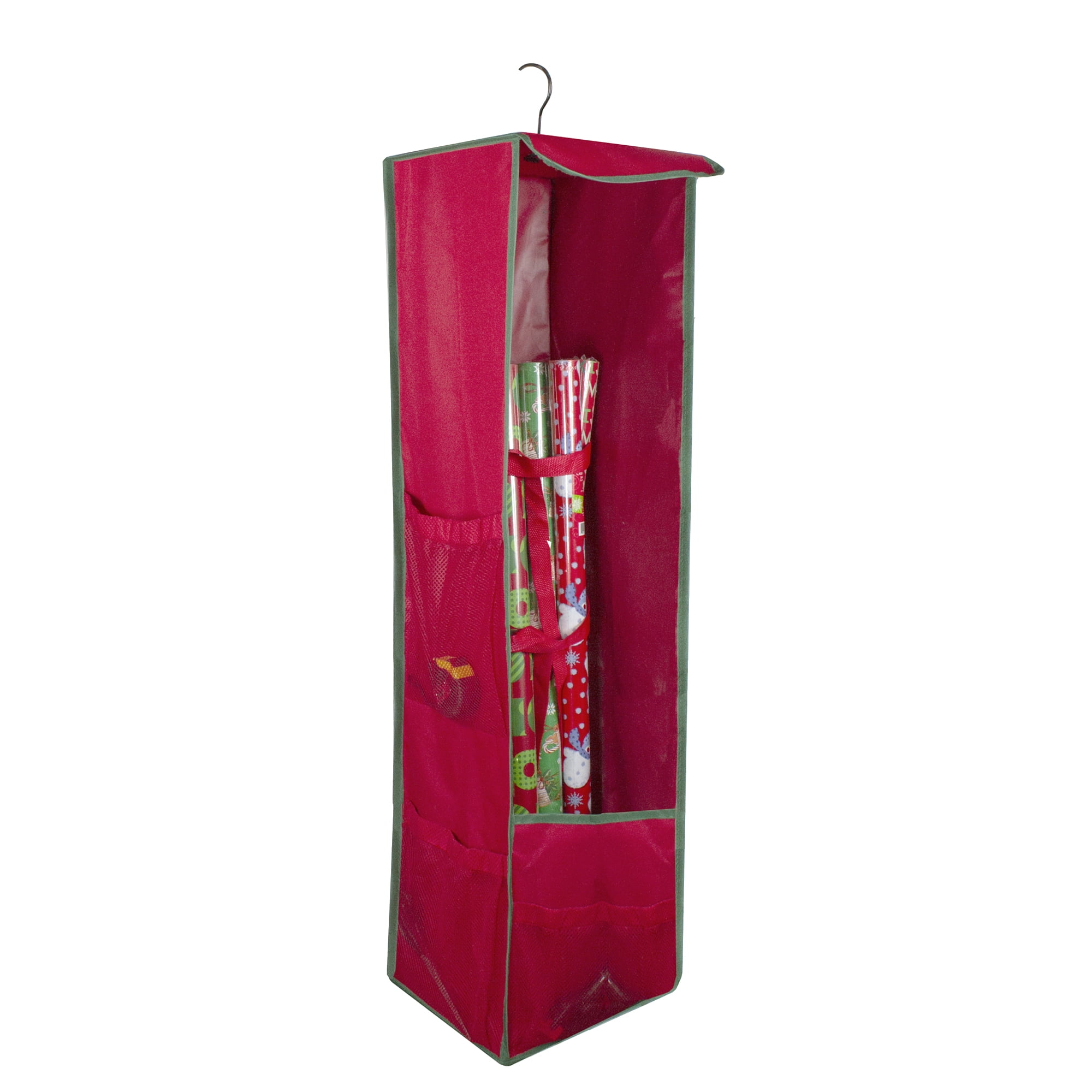 Northlight 36 VerticalHanging Christmas Decoration Organizer Storage Bag - 36" - Red and Green