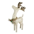 thumbnail image 1 of Northlight 37" White and Brown Lighted Sparkling Standing Reindeer Outdoor Christmas Decor, 1 of 3