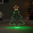 thumbnail image 1 of Northlight LED Rope Lighted Christmas Tree Silhouette Yard Decoration - 38.5" - Green and Amber, 1 of 10