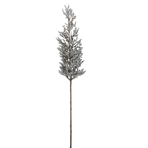 Northlight 39" Brown and Silver Glittered Artificial Pine Spring Christmas Branch Spray
