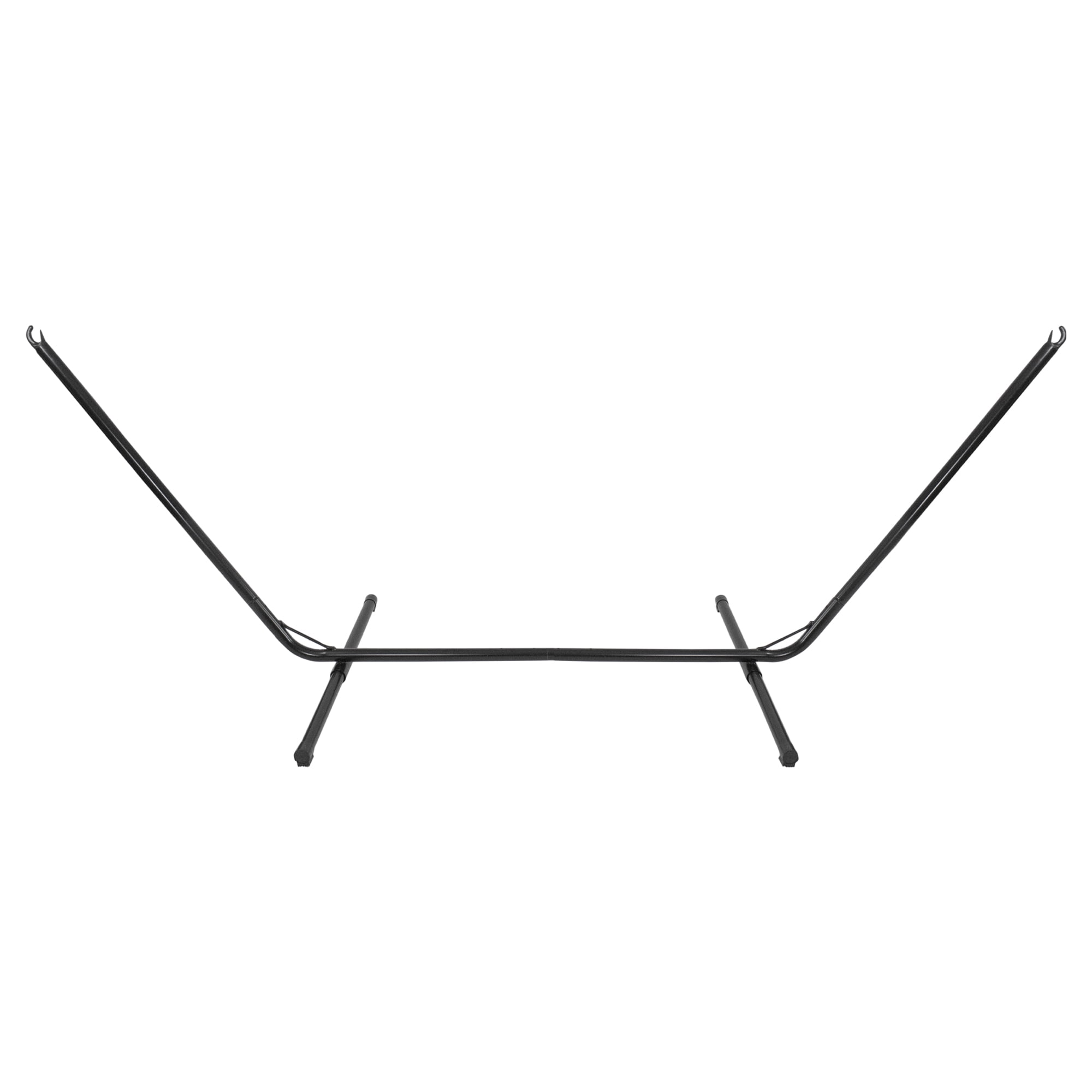 Black Steel Hammock Stand with Chain Accent and Hooks