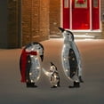 thumbnail image 1 of Northlight 3D Lighted Winter Penguin Family Outdoor Christmas Yard Decoration - 32" - Set of 3, 1 of 8