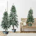 thumbnail image 1 of Northlight 3ct Alpine Artificial Christmas Trees 4ft, 5ft and 6ft - Unlit, 1 of 6