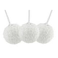 thumbnail image 1 of Northlight 3ct White and Silver Glittered Shatterproof Christmas Snow Ball Ornaments 3" (75mm), 1 of 2