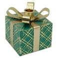 thumbnail image 1 of Northlight 4.5" Green Metal Gift Box Christmas Taper Candle Holder, 1 of 5