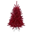 thumbnail image 1 of Northlight 4.5' Metallic Red Tinsel Artificial Christmas Tree - Unlit, 1 of 5