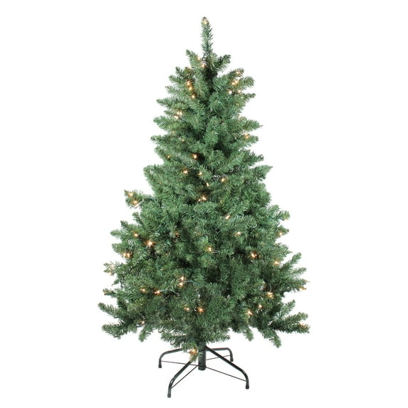 Northlight 4.5' Pre-lit Artificial Christmas Tree Medium Buffalo Fir - Clear Lights