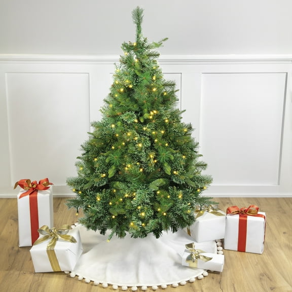 Northlight 4.5' Prelit Artificial Christmas Tree Full Ashcroft Cashmere Pine - Warm Clear LED Lights