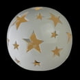 thumbnail image 1 of Northlight LED Lighted Laser Cut Stars Ceramic Christmas Sphere - 4.75" - White, 1 of 3