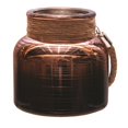 thumbnail image 1 of Northlight 4.75" Circle Design Pillar Candle Holder Lantern with Handle - Brown, 1 of 2