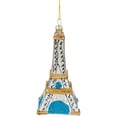 thumbnail image 1 of Northlight 4.75" Silver Eiffel Tower Glittered Christmas Glass Hanging Ornament, 1 of 5