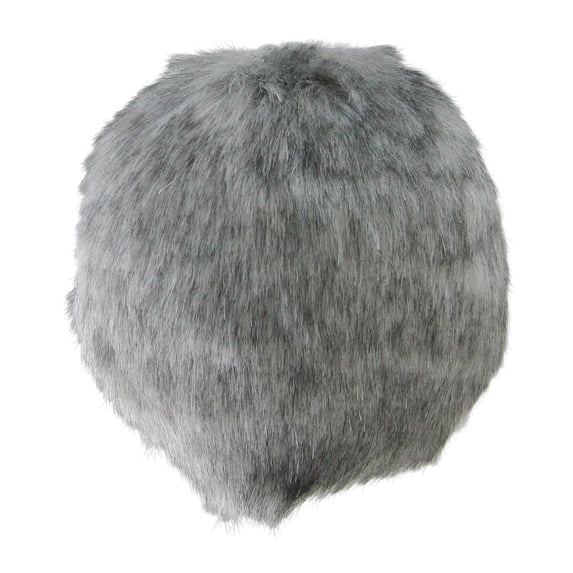 Northlight 4” Faux-Fur Ball Christmas Ornament - Gray
