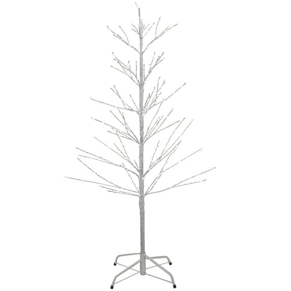Northlight 4' LED Lighted White Birch Christmas Twig Tree - Pure White Lights