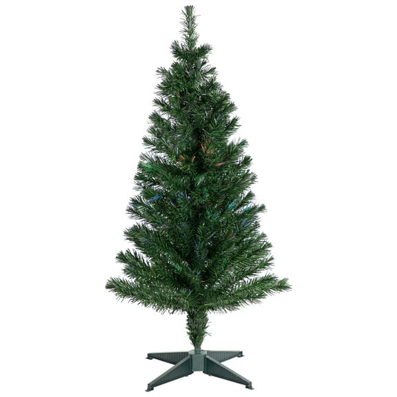 Northlight 4' Multi-Color Fiber Optic Pine Christmas Tree