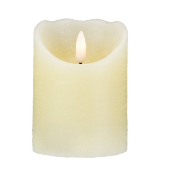 Northlight 4" Off White Flameless Battery Operated Flickering Wax LED Candle
