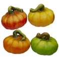 thumbnail image 1 of 4-Piece Fall Harvest Artificial Pumpkins Thanksgiving Decoration Set, 1 of 5