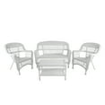 thumbnail image 1 of Northlight 4-Piece White Steel Resin Wicker Outdoor Patio Furniture Set 51", 1 of 4