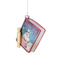 thumbnail image 1 of 4" Pink and Blue Glittered "Christmas Recipes" Glass Book Ornament, 1 of 2