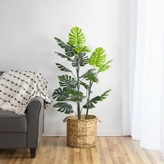 Northlight Potted Artificial Monstera Plant - 4' - Two Tone Green