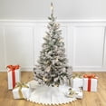 thumbnail image 1 of Northlight 4' Pre-Lit Flocked Pine Slim Artificial Christmas Tree, Clear Lights, 1 of 7