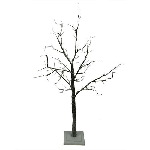 Northlight 4' Prelit Artificial Christmas Tree Flocked Twig - Warm Clear LED Lights