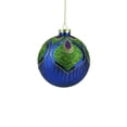 thumbnail image 1 of Northlight 4" Regal Peacock Blue and Green Glittered Glass Ball Christmas Ornament, 1 of 1