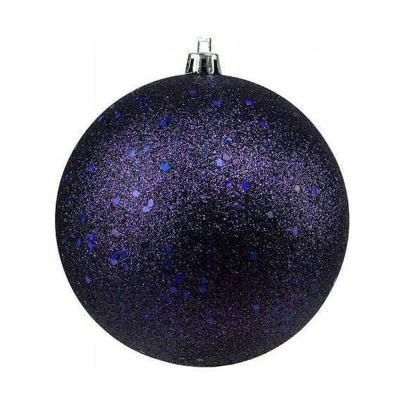 Northlight 4" Shatterproof Holographic Glitter Christmas Ball Ornament - Blue