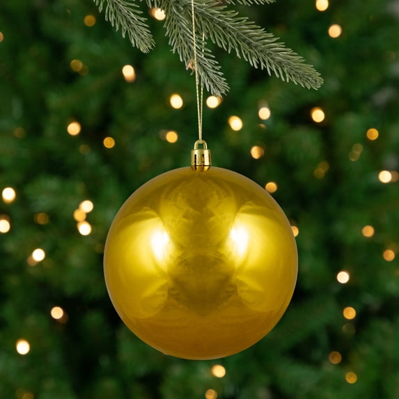 Northlight 4" Shatterproof Shiny Christmas Ball Ornament - Gold