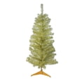 thumbnail image 1 of Northlight 4' Slim Gold Iridescent Tinsel Artificial Christmas Tree - Unlit, 1 of 1
