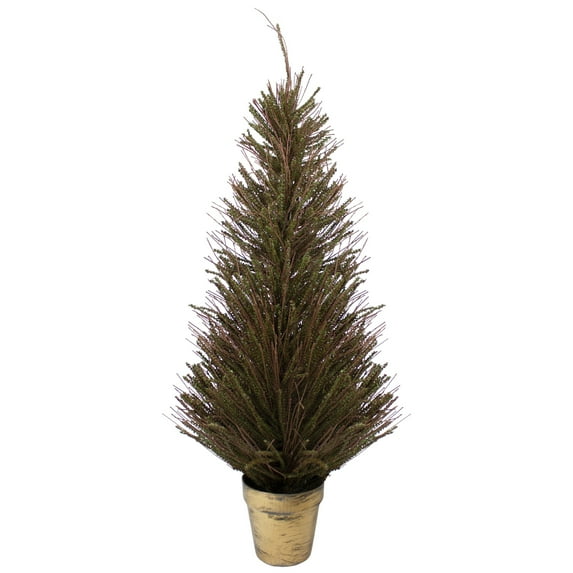 Northlight 4' Unlit Artificial Christmas Tree Warsaw Twig in Burlap Base