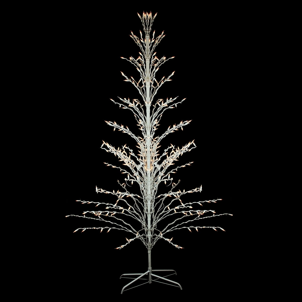 Northlight 4' White Lighted Christmas Cascade Twig Tree Outdoor Yard Art Decoration - Clear Lights