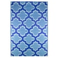 thumbnail image 1 of Northlight 4' x 6' Blue Quatrefoil Rectangular Outdoor Area Rug, 1 of 3