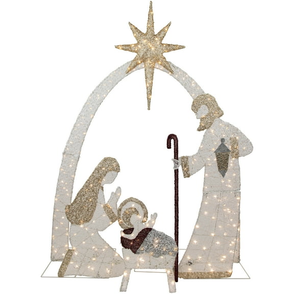Northlight 41" LED Lighted Holy Family Nativity Scene Outdoor Christmas Decoration