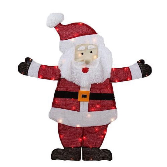 Northlight 42" Lighted Jolly Santa Claus Outdoor Christmas Decoration - Clear Lights