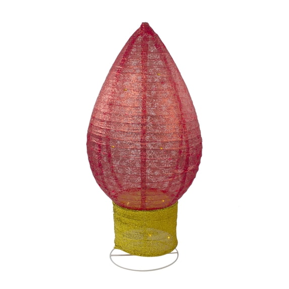 Northlight 42" Red and Yellow Pre-Lit LED Twinkling Glitter Light Bulb Christmas Outdoor Decor