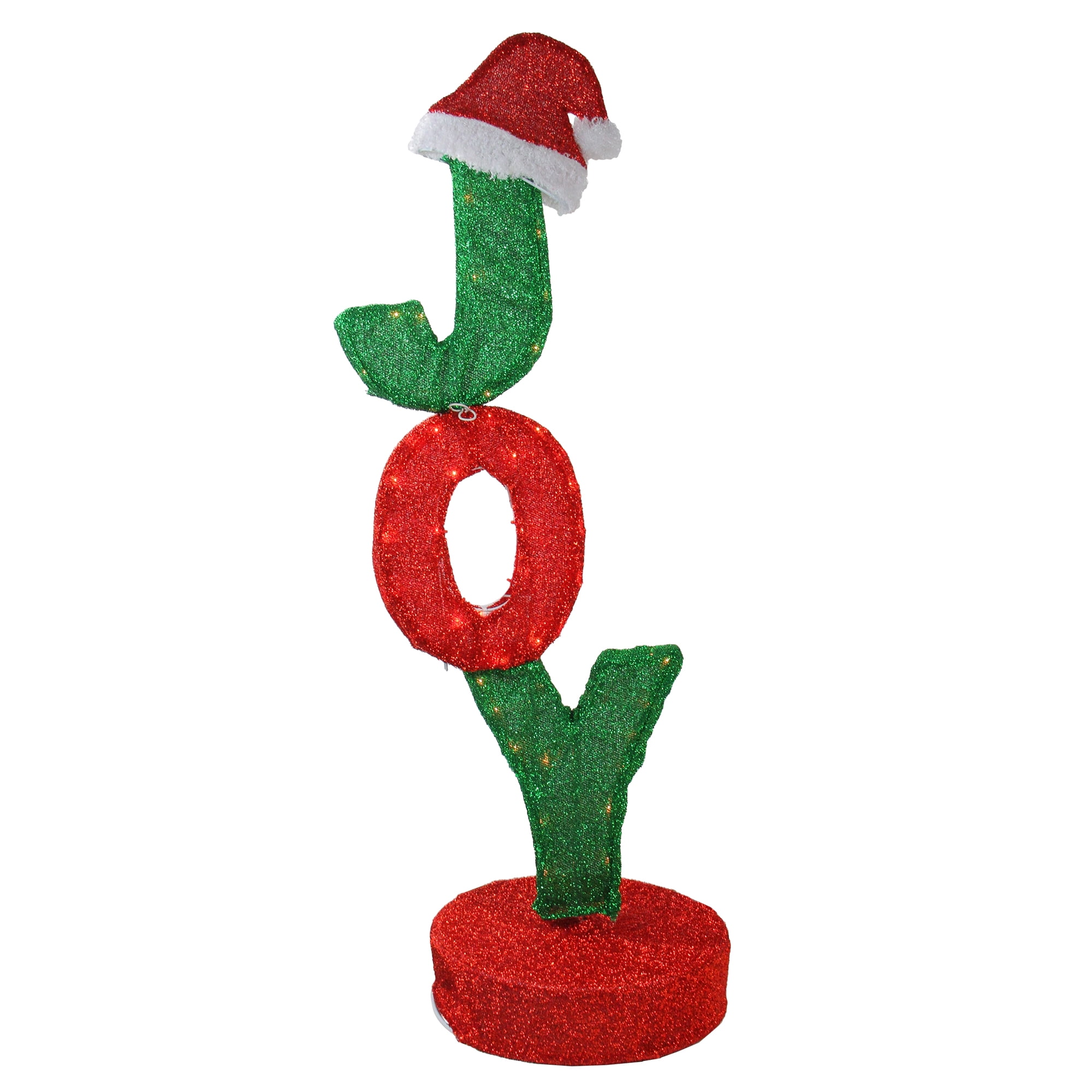 Northlight 43.5” Rotating Red and Green Lighted "JOY" Sign Christmas