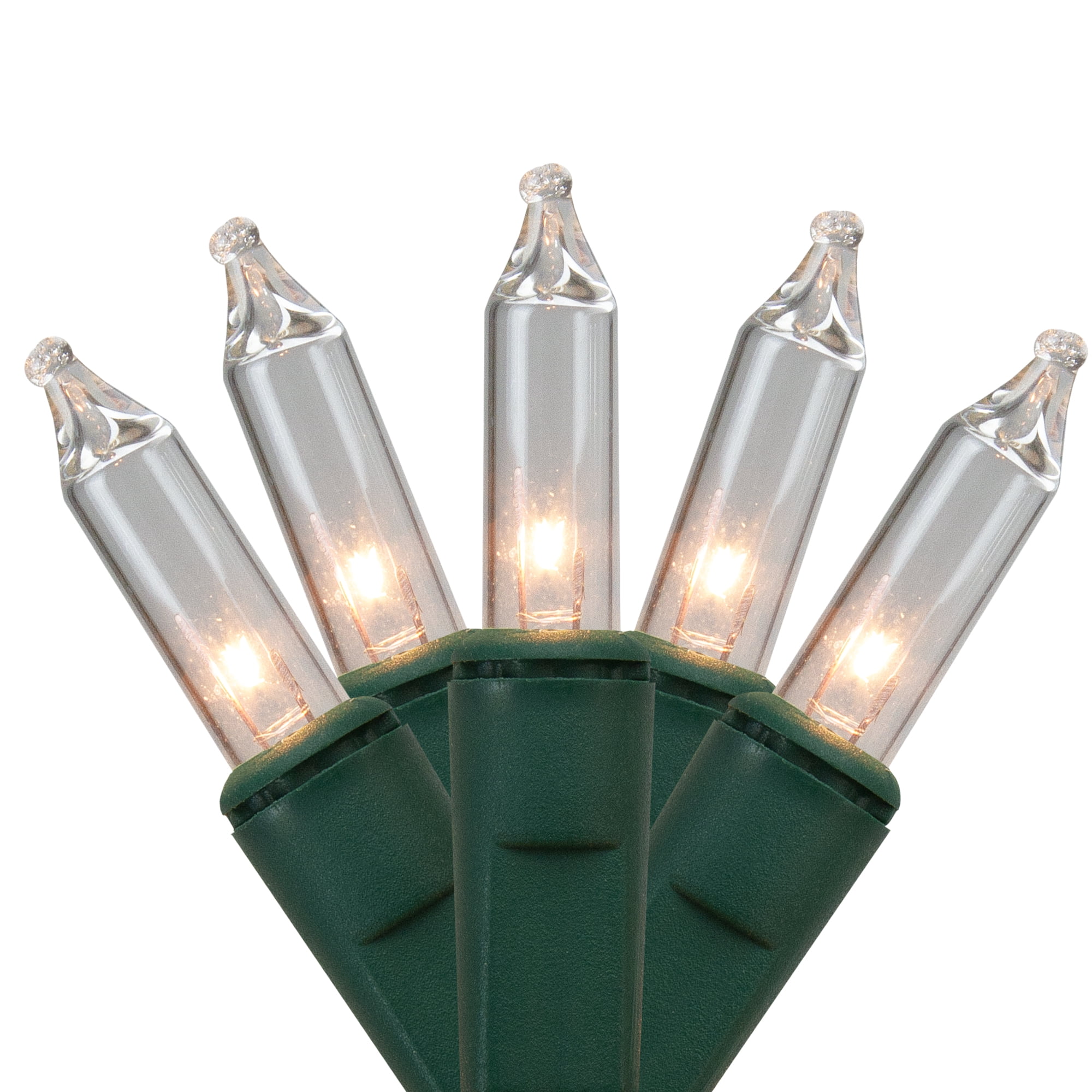 Northlight 450 Clear Mini Christmas Lights - 90ft Green Wire