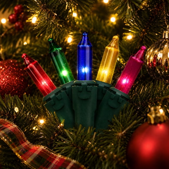 Northlight Incandescent Mini Christmas Light Set - Multicolor - 92' Green Wire - 450ct