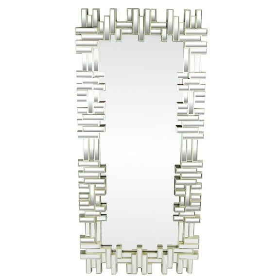Northlight 47" Champagne Gold Rectangular Modern Home Wall Mirror