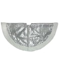 thumbnail image 1 of Northlight 47" Silver Sequins High Pile Fleece Border Christmas Tree Skirt, 1 of 3