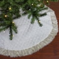 thumbnail image 1 of Northlight 48" Beige and Ivory Contemporary Christmas Tree Skirt, 1 of 3