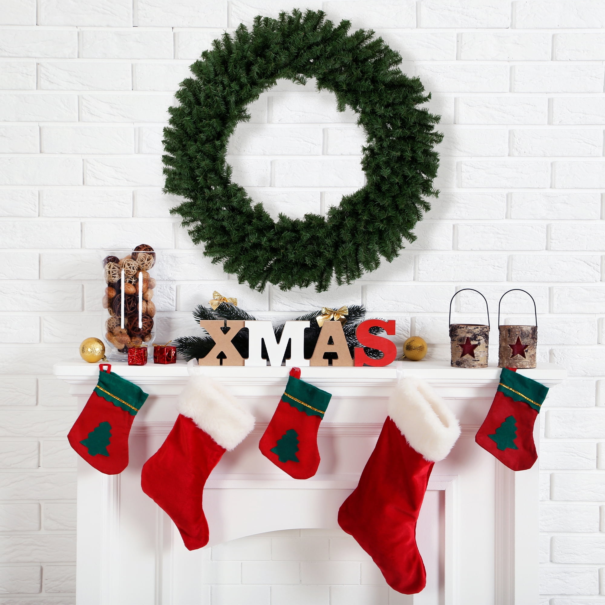 48" Green Canadian Pine Artificial Christmas Wreath