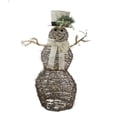 thumbnail image 1 of Northlight 48" LED Lighted Rattan Snowman Outdoor Christmas Decoration, 1 of 4