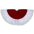 thumbnail image 1 of Northlight 48" LED Red Quilted Velvet Iridescent Christmas Tree Skirt with Faux Fur Trim, 1 of 3