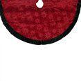 thumbnail image 1 of Northlight 48" Poinsettia Embossed Red Christmas Tree Skirt with Green Velveteen Trim, 1 of 1