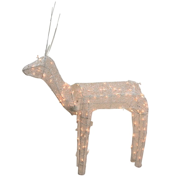 Northlight 48" Pre Lit Animated Standing Buck Reindeer Outdoor Christmas Decoration - Clear Lights