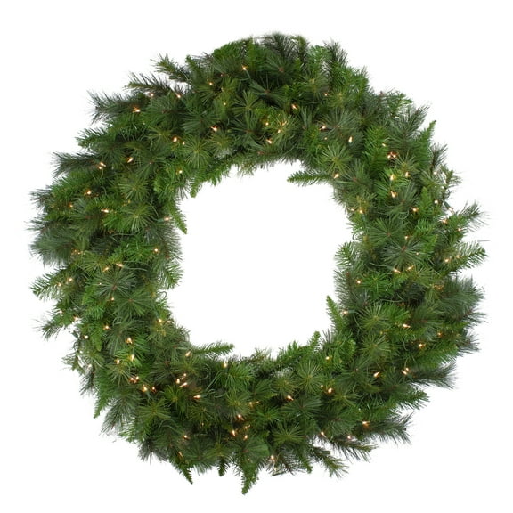 Northlight 48" Pre-Lit Canyon Pine Artificial Christmas Wreath - Clear Lights