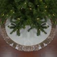 thumbnail image 1 of Northlight 48" Rose Gold and White Reversible Sequin Trim Christmas Tree Skirt, 1 of 5