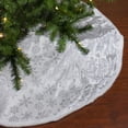 thumbnail image 1 of Northlight 48" Silver and White Snowflakes Christmas Tree Skirt, 1 of 3