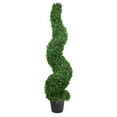 thumbnail image 1 of Northlight 48" Two Tone Green Artificial Spiral Boxwood Topiary Potted Tree, 1 of 5
